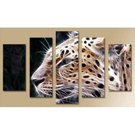 Модульная картина "Необычный леопард" 80х140 М1251