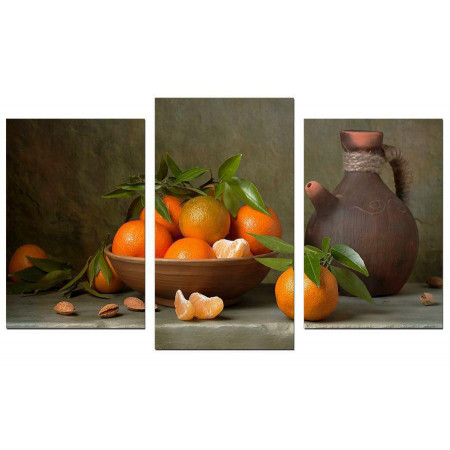 Модульная картина "Кувшин, мандарины" 100х60 S908