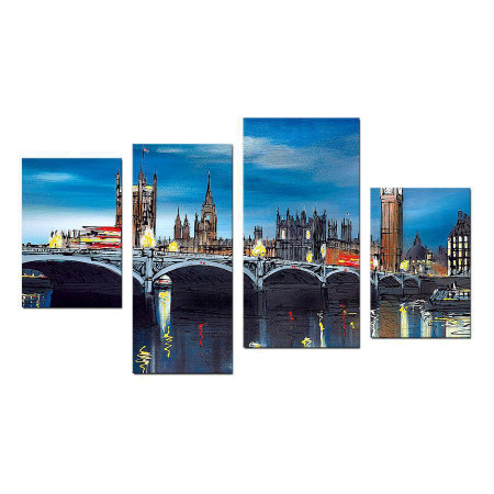 Модульная картина "Вестминстерский мост на закате" 80х130ЧТ699
