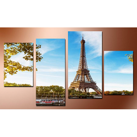 Модульная картина "Париж,Эйфелева башня" 80х130 чт642