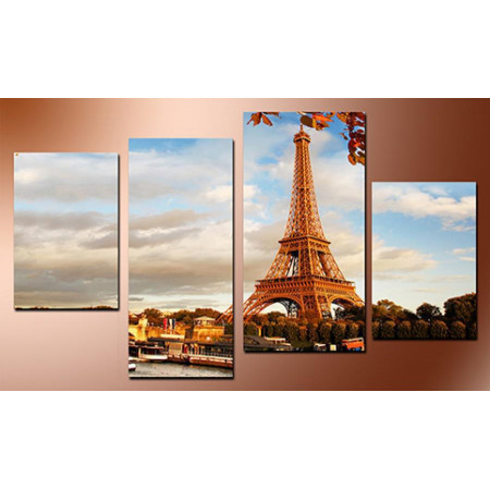 Модульная картина "Эйфелева башня в Париже" 80х130 чт591