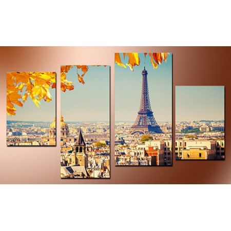 Модульная картина "Париж осенью" 80х130 чт587