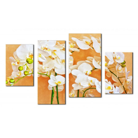 Модульная картина "Соцветие орхидеи" 80х130 ЧТ261