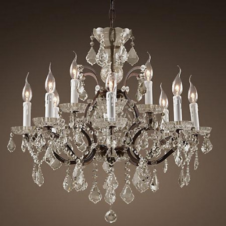 Люстра BLS 30258 19th c. Rococo iron and clear crystal