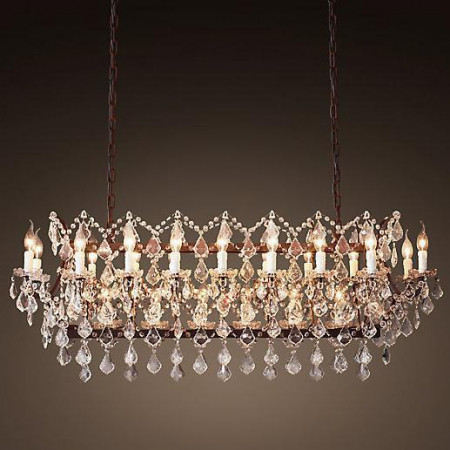 Светильник BLS 30352 19th c Rococo iron and clear crystal