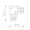 Коннектор L-образный Nowodvorski Profile Recessed 8971