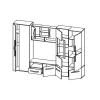 Стенка для гостиной Марго - 2