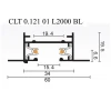 Шинопровод шинопровод встраиваемый однофазный Crystal Lux CLT 0.121 01 L2000 BL