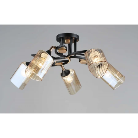 5076/5 BK+WOOD (2) Люстра (RL) 