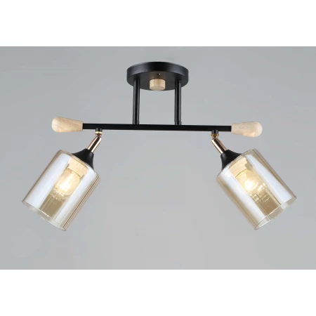 5068/2 BK+WOOD (6) Люстра (RL) 