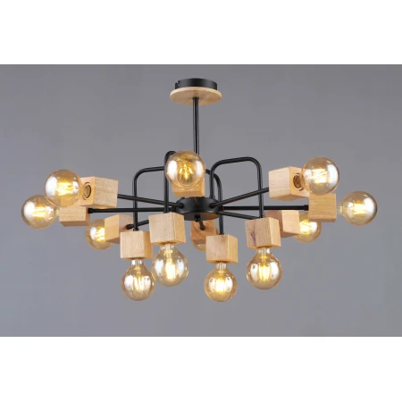 6343/12 BK+WOOD (1) Люстра (RL) 