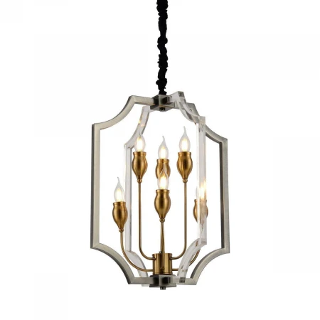 Подвесная люстра Lumina Deco Modesco LDP 8014-3+3 BK+AK