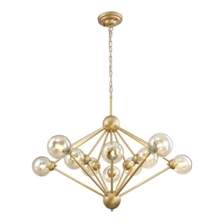 Подвесная люстра Crystal Lux Francisca SP10 Gold/Cognac