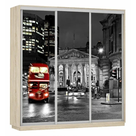 Шкаф-купе Экспресс Фото Трио Ночной Лондон 2100x600x2400