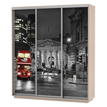 Шкаф-купе Экспресс Фото Трио Ночной Лондон 2100x600x2400
