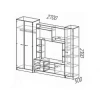 Стенка для гостиной Марта-11