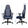 Геймерское кресло Noblechairs Icon, синий, черный, кожа