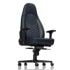 Геймерское кресло Noblechairs Icon, синий, черный, кожа