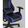 Игровое кресло Topchairs Impala, синий, черный, экокожа