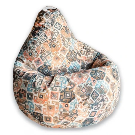 Кресло-мешок Ясмин Коричневое Жаккард L