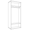 Шкаф платяной Парма Нео СП.0118.402.001/СП.1418.402.001