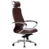 Кресло KL-2.04, темно-коричневый, кожа искусственная NewLeather