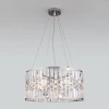 Подвесная хрустальная люстра Eurosvet 10116/5 хром/прозрачный хрусталь Strotskis