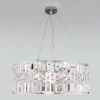 Подвесная люстра с хрусталем Eurosvet 10116/8 хром/прозрачный хрусталь Strotskis