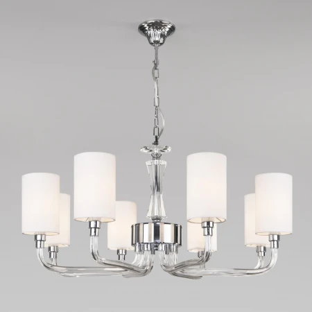 Подвесная люстра с абажурами Eurosvet 60112/8 хром