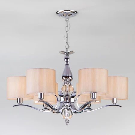 Подвесная люстра с абажурами Eurosvet 60111/6 хром