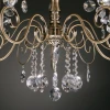 Подвесная люстра с хрусталем Eurosvet 10104/5 античная бронза/прозрачный хрусталь Strotskis