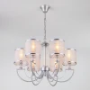 Классическая люстра с абажурами Eurosvet 60099/6 серебро