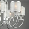 Классическая люстра с абажурами Eurosvet 60099/6 серебро