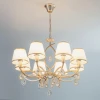 Классическая люстра с абажурами Eurosvet 60091/8 перламутровое золото Классическая люстра с абажурами Eurosvet 60091/8 перламутровое золото