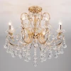 Хрустальная люстра с двойным вариантом крепления Eurosvet 10096/8 золото/прозрачный хрусталь Strotskis