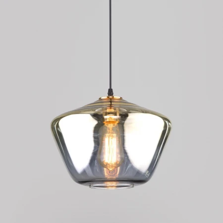 Подвесной светильник со стеклянным плафоном Eurosvet 50199/1 золото