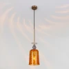 Подвесной светильник со стеклянным плафоном Eurosvet 50194/1 янтарный