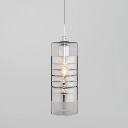 Подвесной светильник со стеклянным плафоном Eurosvet 50185/1 хром