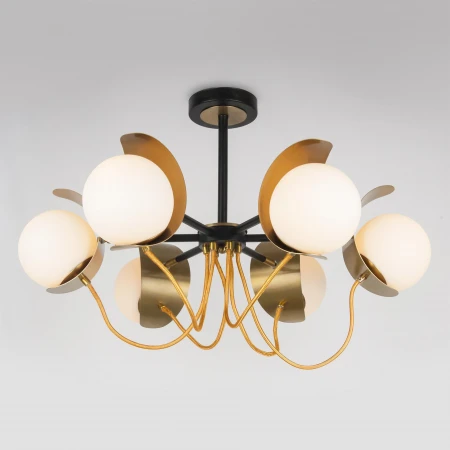 Люстра в стиле лофт с поворотными рожками Eurosvet 70110/6 черный