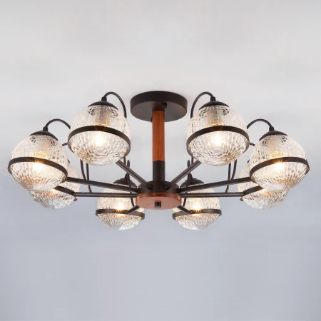 Потолочная люстра с плафонами из стекла Eurosvet 70081/8 черный