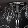 Люстра хрустальная с тканевыми абажурами Eurosvet 10021/8 хром Люстра хрустальная с тканевыми абажурами Eurosvet 10021/8 хром