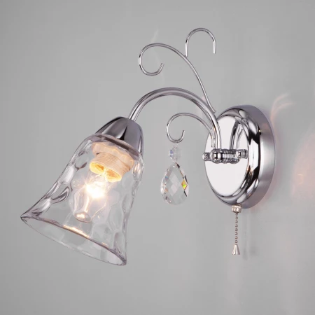 Бра со стеклянным плафоном Eurosvet 30157/1 хром