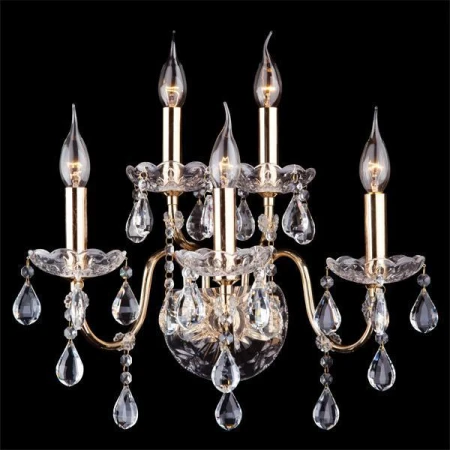 Бра с хрусталем Eurosvet 3600/5 золото / прозрачный хрусталь