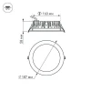 Встраиваемый светодиодный светильник Arlight LTD-187WH-Frost-21W Warm White 110deg 021069