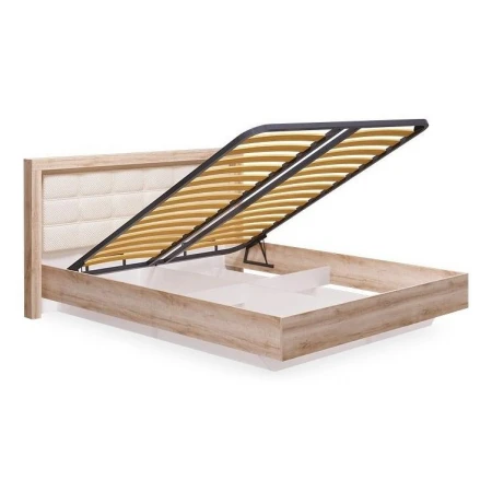 Кровать Люмен с подъемным механизмом белый, дуб сакраменто