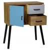 Тумба с 2-мя ящиками HX14 (белый с рисунком, голубой, коричневый) Тумба с 2-мя ящиками HX14 (белый с рисунком, голубой, коричневый)