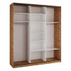 Шкафы-купе 3-х дверный Шкаф-купе зеркальный, коричневый 