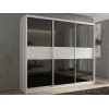 Шкафы-купе 3-х дверный Кааппи 12 белый бриллиант, черный 