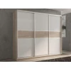 Шкафы-купе 3-х дверный Кааппи 11 белый, дуб кастелло серый 