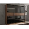Шкафы-купе 3-х дверный Кааппи 12 морское дерево винтаж, черный 